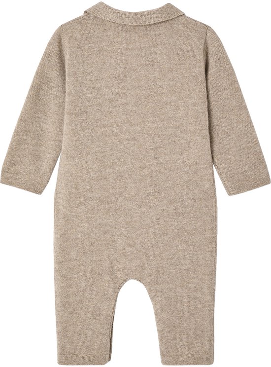 KNITAS Eenlaags gebreide babymuts van merinowol en kasjmierwol voor baby's en peuters, superzachte en warme muts voor pasgeborenen van 0-6 maanden, babywintermuts, beige, 6 Maanden