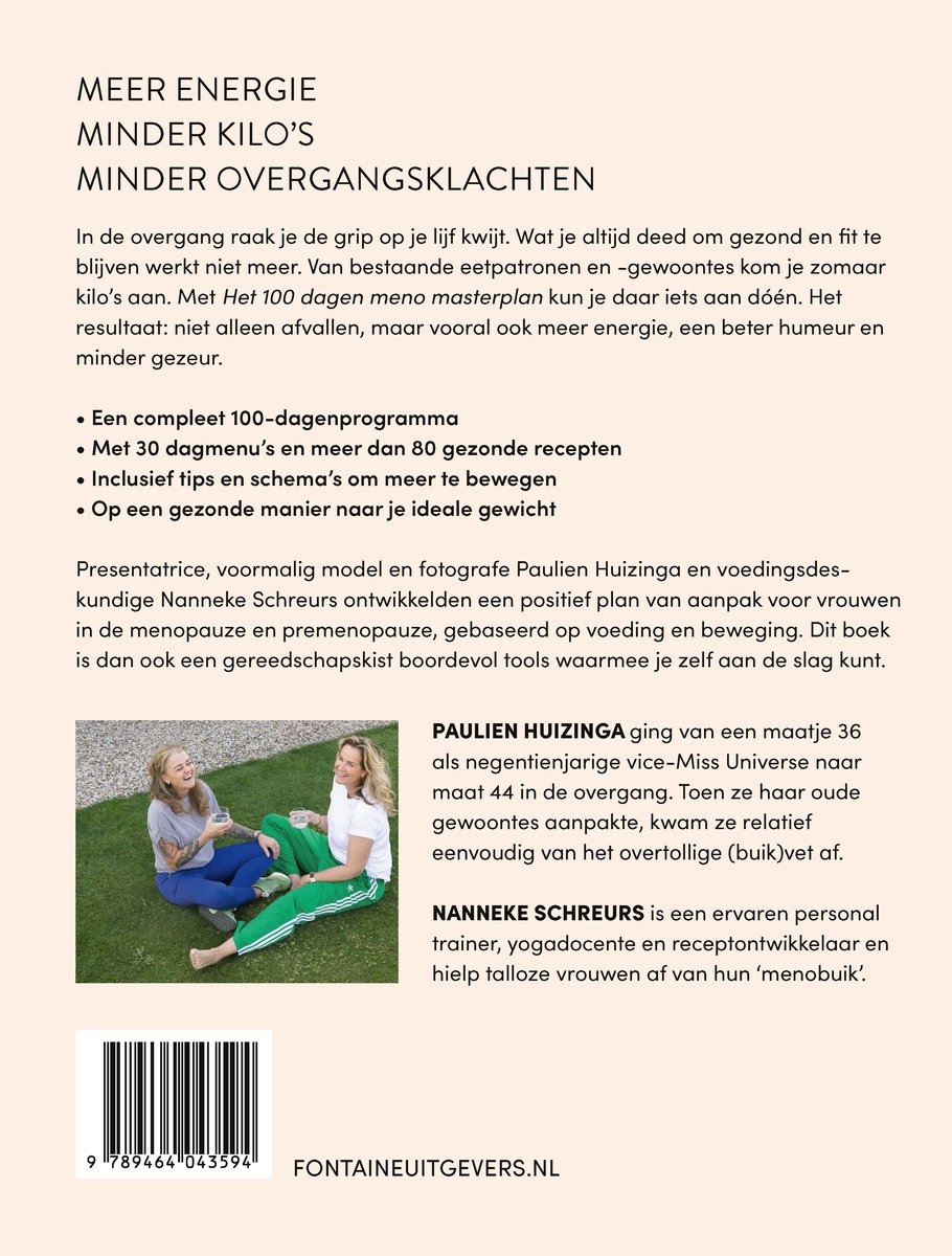 Het 100 dagen meno masterplan - back cover