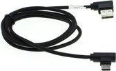 OTB USB-C haaks naar USB-A haaks kabel - USB2.0 - tot 1A / zwart - 1 meter