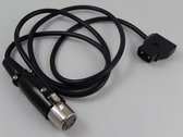 XLR 4-pins (v) - D-Tap (m) kabel - 1 meter
