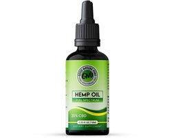 CBD olie Full spectrum 20% 10ML - 100% Natuurlijke CBD olie kopen zonder THC - Bevat ook CBG, CBN, CBC en natuurlijke terpenen - MCT olie voor maximale opname door het lichaam - Op basis van vezelhennep geen Cannabis - Hoge kwaliteit