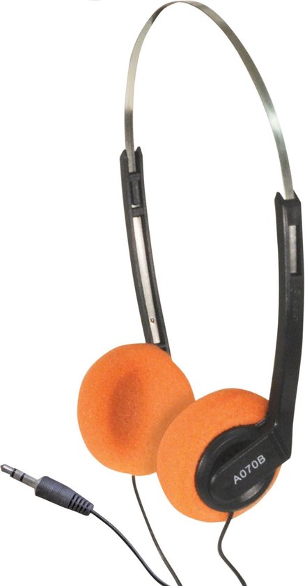 SoundLAB lichtgewicht on-ear stereo hoofdtelefoon / oranje - 1,2 meter - SoundLAB