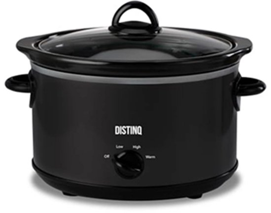 DistinQ Slowcooker 4 liter – Keramische binnenpan - Warmhoudfunctie