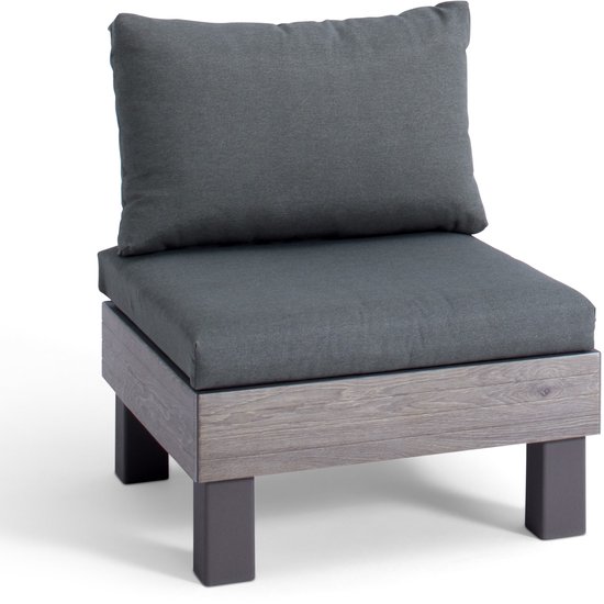 Chaise de jardin Keter Signature Elements - avec coussins verts - Cappuccino/Frêne