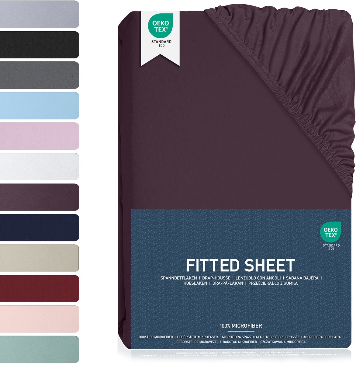 BARBONS hoeslaken 160x200 - 35 cm Matrashoogte - Rondom Elastiek - Geborsteld Microvezel