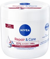 NIVEA Repair & Care Ureum Bodycrème - 15% Glycerine + UREA + Vitamine B5 - Barrière Crème voor Zeer Droge en Gebarsten Huid - 400 ml