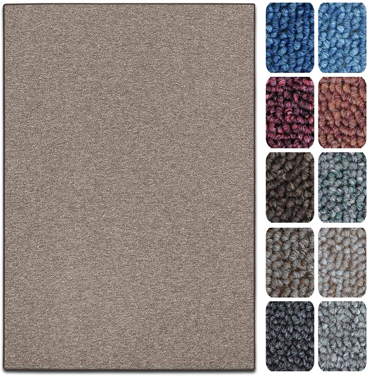 FLOORDIREKT Tapijtloper London - Vlakke Lussenpool - Op Maat Gemaakt - Modern & Easy Care - Lichtbruin - 80 x 300 cm
