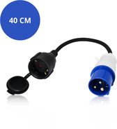 Campingstekker | Schuko Contrastekker naar CEE Stekker | 40cm IP44