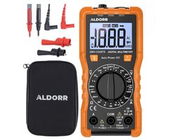 ALDORR Tools - Digitale Multimeter - AC / DC - Inclusief Klemtangen & Opberghoes & 3x AAA batterijen - Contactloze Spanningdetectie