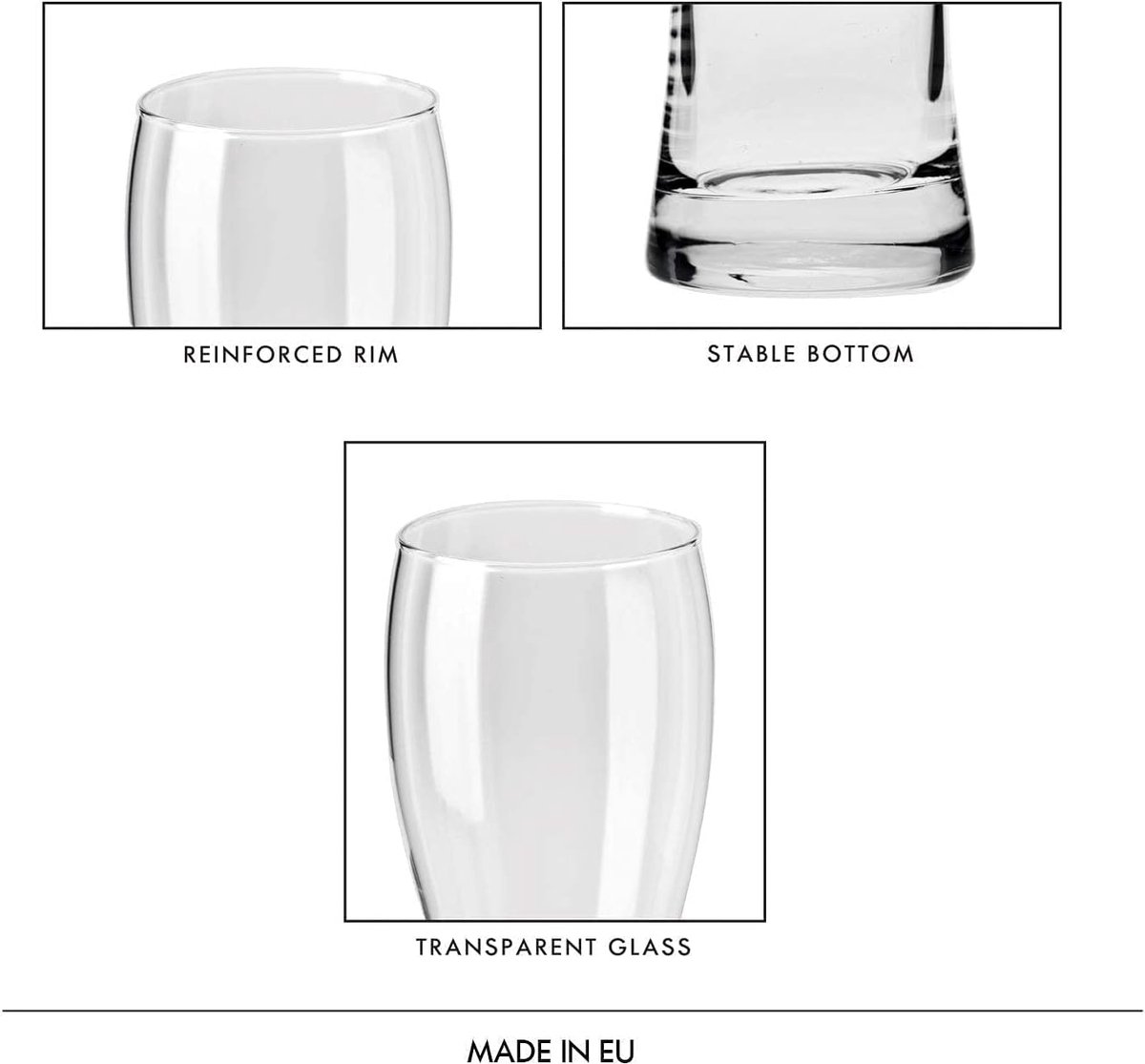 KROSNO | Lange Bier Glazen | Set van 6 - 500 ml | Loodvrij kristalglas | Chill Collectie | Perfect voor Thuis, Restaurants en Feesten | Vaatwasser Veilig – foto 8
