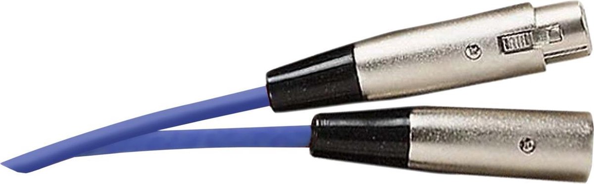 XLR (m) - XLR (v) audiokabel / blauw - 6 meter