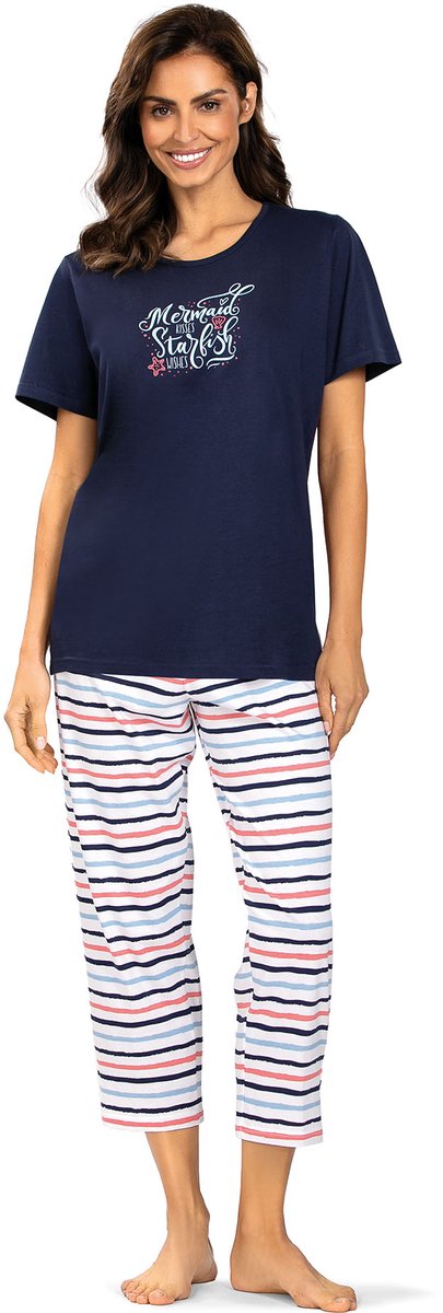 Comtessa Dames Pyjama 'Mermaid Kisses' Blue Blauw