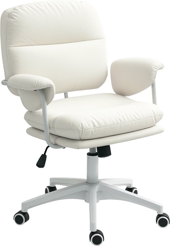 HOMCOM Bureaustoel met kantelfunctie, Gevoerde bureaustoel, - HOMCOM - €92,90