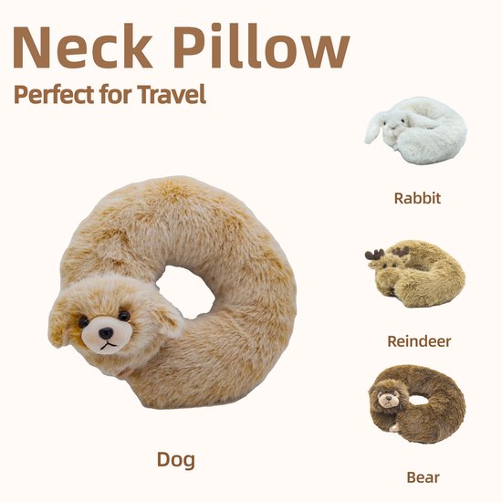 Nekkussen met Kunffel - Hond Nekkussen Voor Thuis en Onderweg - Nekkussen voor jongens & meisjes - Ultiem Comfort van Merkloos — afbeelding 2