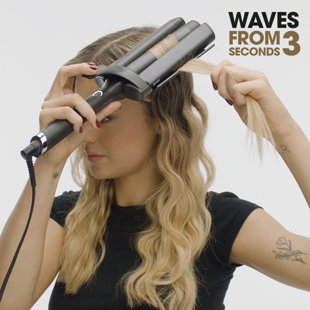 ghd – Wave – Triple Waver Krultang – Mermaid Waver – Keramische Coating – 32mm – Zwart thumbnail 6