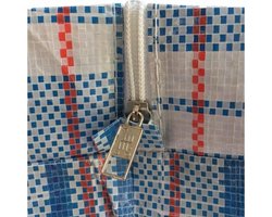MixMamas Big Shopper Boodschappentas - 55 x 65 cm - Set van 2 - Blauw