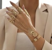 Handsieraad - handketting - statement armband - all Around Bracelet - all over bracelet - mystic armband - gecombineerde armband - bracelets - iconic - armband - armband dames - forever connected armbanden - handchain - hand chain - handketting