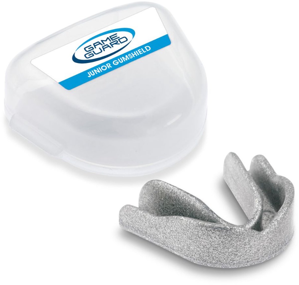 Gameguard Gebitsbeschermer – Zilveren Flits – Bitje Vechtsport - Hockey – Rugby - Jeugd – Makkelijk te vormen - Tandenknarsen - Bitje Vechtsport - Gebitsbeschermer - Mouthgard - Knarsbitje - Gebitsbeschermer Vechtsport