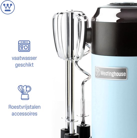 Westinghouse - Retro Serie - Handmixer Blauw van Westin — afbeelding 2