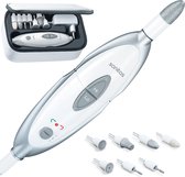 Sanitas SMA 35 Elektrische nagelvijl - Manicure Set & Pedicuresets met 7 Opzetstukken - Nagelfrees en Eeltverwijderaars - Wordt zelf Nagelstylist - Inc. Opbergetui & beschermkap