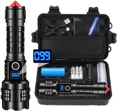 LED zaklamp extreem helder 1000000 lumen, LED zaklamp oplaadbaar met campinglicht, zoombaar, 11 lichtmodi, lange batterijduur, waterdichte tactische zaklamp voor camping, outdoor, noodgevallen
