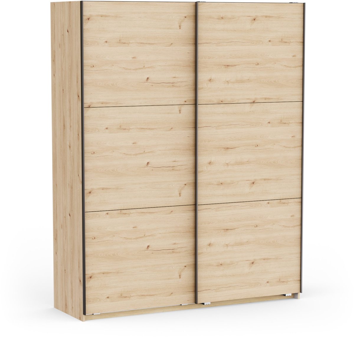 CBA - Kledingkast met schuifdeuren 180x224 cm "Alhambra" lichte eik melamine