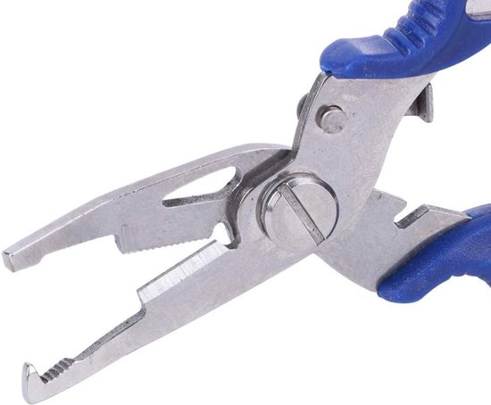 Vistang, Lange Neus Vissen Tang, Roestvrij Staal Vishaak Tang, Remover Split Ring Tang Met Lanyard, Vishaak Tang Voor Zoetwater Zoutwater Vlieg/Ijs Visgerei (Grijs
