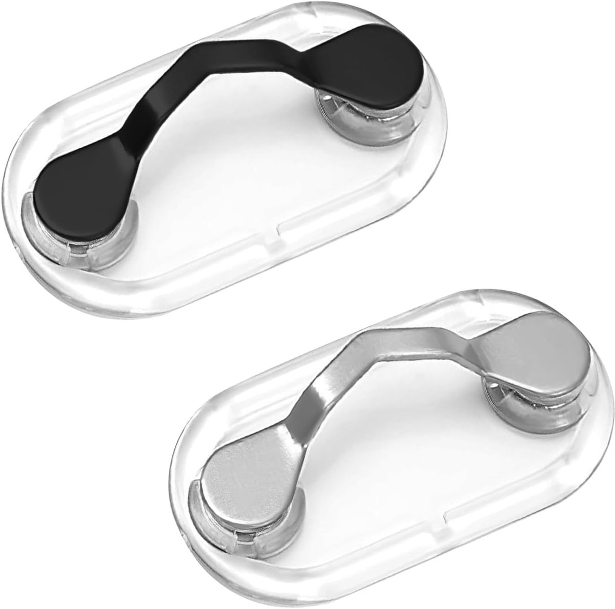 2 Stuks Magnetische Bril Houder - Roestvrij Staal Clips voor Brillen en ID-Badges - Ideaal voor Thuis en Werk