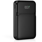 Yurda Powerbank 10.000 mah - Ultra snellader met led display - USB, USB C & Micro USB - Universele powerbank voor o.a. Apple iPhone / Samsung - Zwart