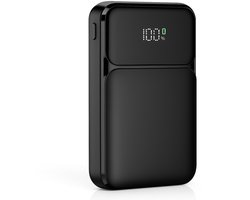 Yurda Powerbank 10.000 mah - Ultra snellader met led display - USB, USB C & Micro USB - Universele powerbank voor o.a. Apple iPhone / Samsung - Zwart