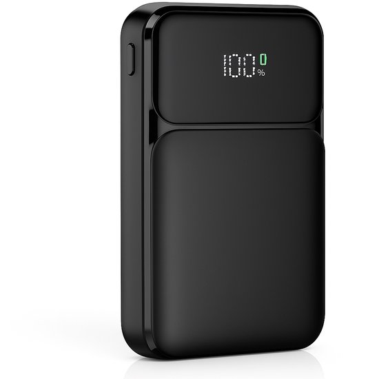 Yurda Powerbank 10.000 mah - Ultra snellader met led display - USB, USB C & Micro USB - Universele powerbank voor o.a. Apple iPhone / Samsung - Zwart