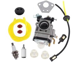 Carburateurset - Buis met pakking - Bougie en brandstoffilter - Voor carburateur grasmaaier 52cc 49cc 43cc
