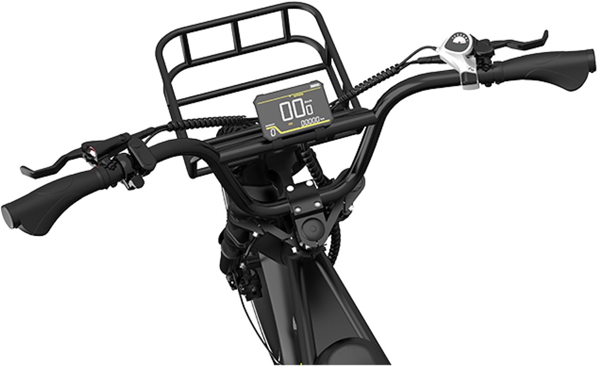 KOOLUX | X9 Elektrische Fiets | Fatbike | 20 x 4.0 Inch Dikke Banden | 48V 15.6Ah Lithium Accu | 250W Motor | Maximaal 25/u | Maximaal bereik 150km | Hydraulische remmen | 7-speed versnelling | LCD Scherm| Zwart | Gratis Rijklaar Bezorgd - afbeelding 3