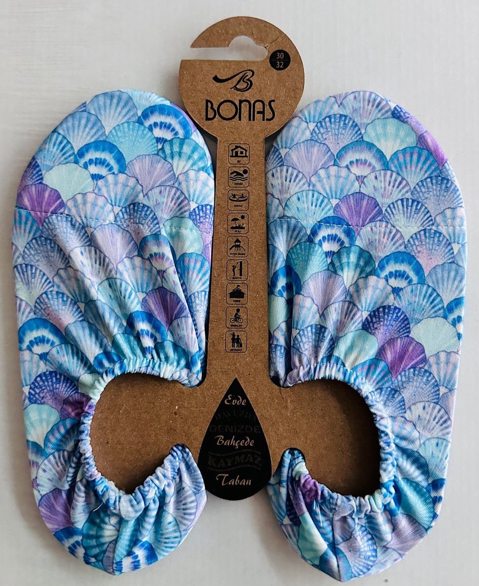 Bonas Antislip Zool Waterschoen | Zwemschoenen | Zwemslof | Gymschoen voor Kinderen Maat 27-29 Mussel