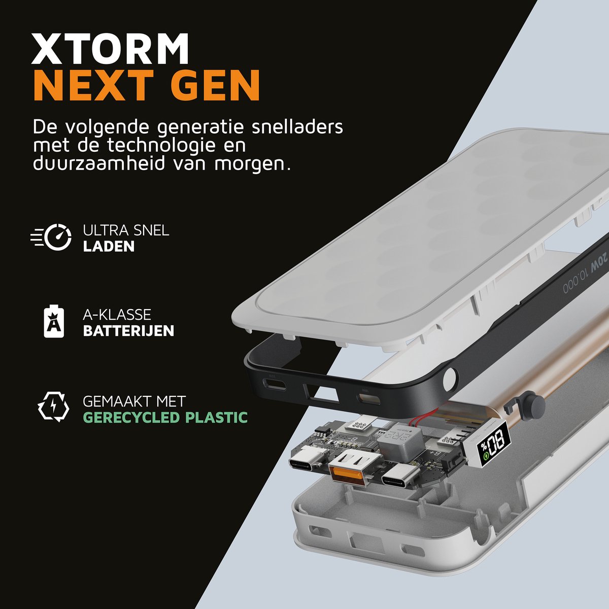 Xtorm Fuel Series 5 Powerbank 10.000 mAh Wit - afbeelding 2