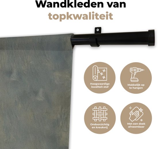 Wandkleed 120x90 cm - Wanddoek Troffel - Verf - Gereedschap - Wandtapijt - Wandkleden