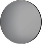Spiegel - Wandspiegel - Trio Brid - Grijze Spiegelglas - Rond - 80cm - Metaal - Zwart