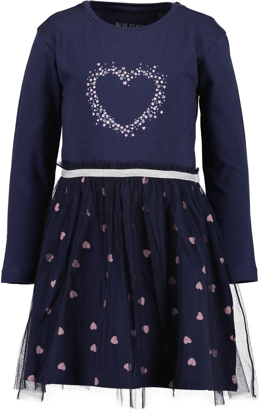 s.Oliver BLACK LABEL jurk met all over print en plooien roze/zwart