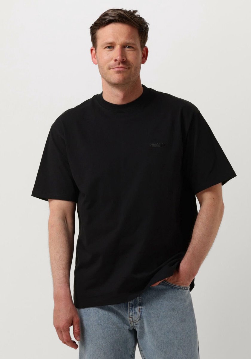 Woodbird Wbbaine Base Tee Polo's & T-shirts Heren - Zwart - Maat L