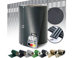 FLOORDIREKT PVC-Privacyschermstroken - Voor Gaashekken - Effectief Privacyscherm - Vlechtband - 35 m Lengte - Antraciet