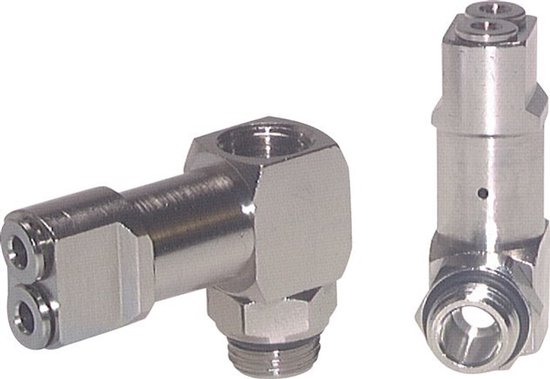 Nylon Pneumatisch Stecker Nieten 90 Grad Metrisch & Bsp Rohr Inline Druck Für eB