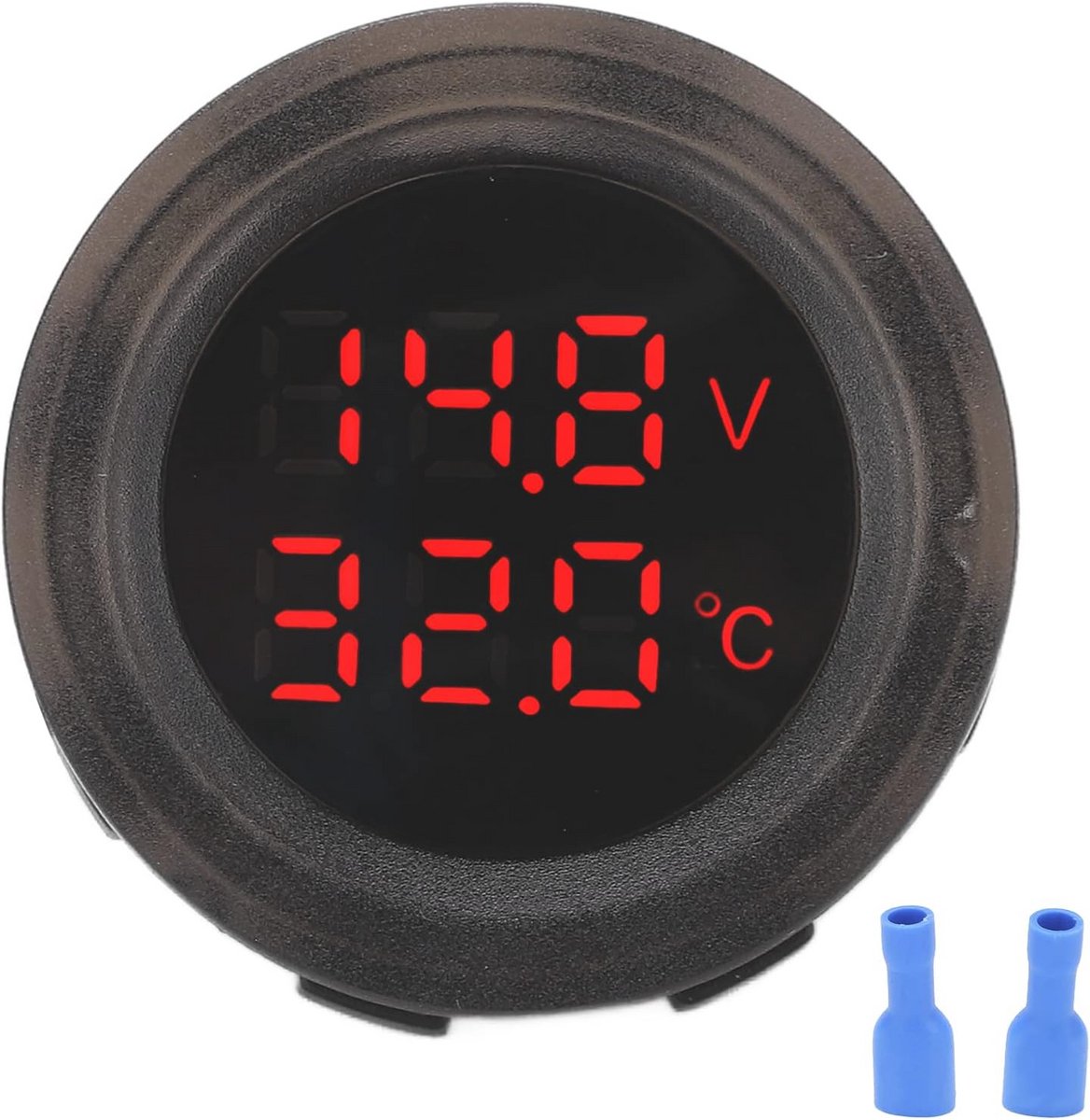 Auto Temperatuur- en Voltmeter Dual-display voor 12V tot 24V Voertuigen