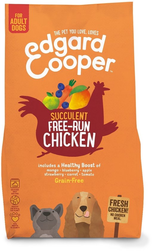 Edgard & Cooper Free-Run Chicken Adult Kip&Mango&Bessen - Hondenvoer - 2.5 kg
