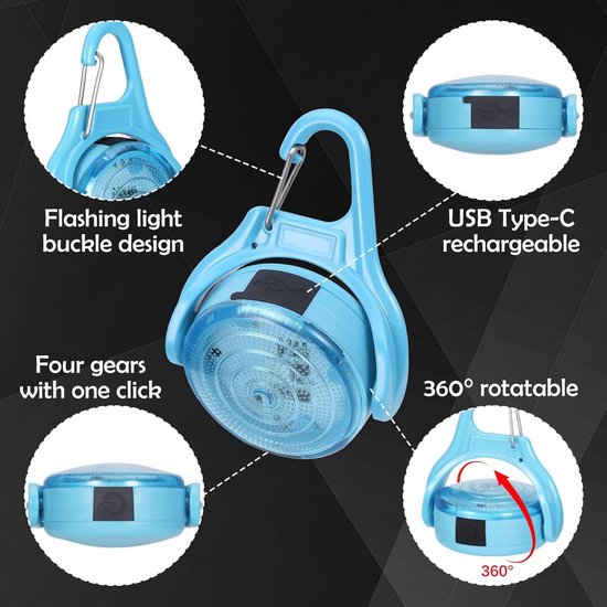 Lot de 2 cartables à LED clignotantes : pendentif réflecteur pour enfants, pendentif réfléchissant avec 3 modes d'éclairage, réflecteurs LED enfants, sécurité lumière réflecteur remorque pour sac à