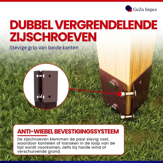 12x verzinkt stalen paalpunten - paalhouders - paaldragers met punt 121 x 121 x 900 mm kopen? | Korting tot 30