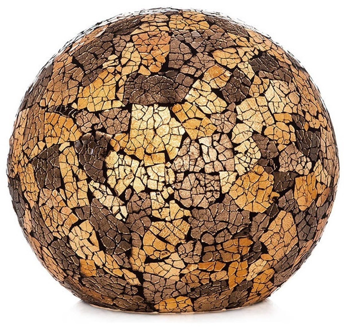 Tafellamp Bol Glass Black & Gold Ø 30cm E14 Fitting