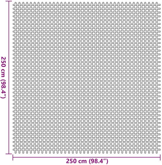 vidaXL - Tenttapijt - Antraciet - 250 - x - 250 - cm - Polyester van Merkloos — afbeelding 5