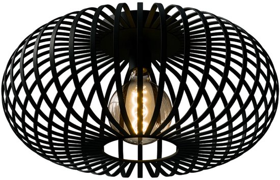 Nolt Plafondlamp Zwart - Plafonniere E27 Lamp - Industrieel - ⌀ 40cm