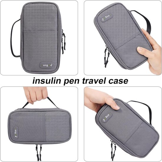 Waterdichte koeltas voor insuline - handig etui - grijs van Flintronic — afbeelding 4