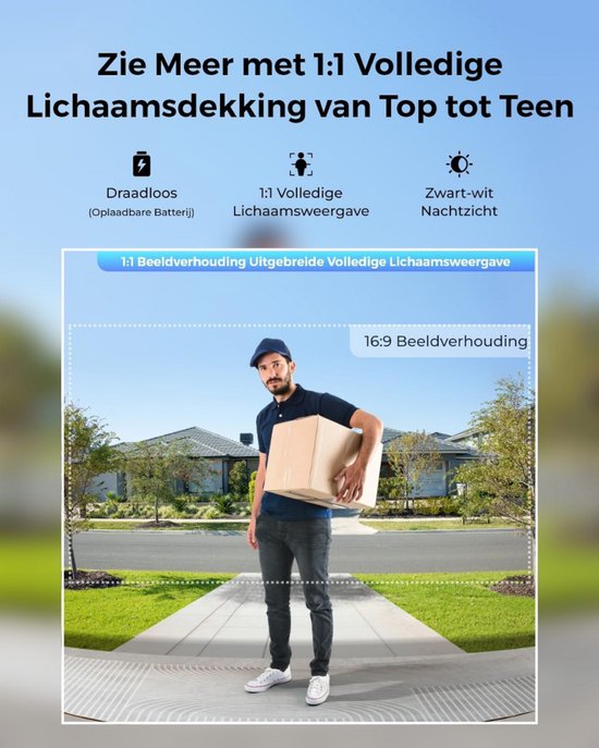 Video deurbel met camera - Deurbel met beeld - Slimme deurbel - Draadloze video deurbel - Beveiliging huis - Deurbel met app - WiFi deurbel - Nachtzicht - Tweeweg audio - Beveiligingscamera voordeur - Voor smartphone en tablet